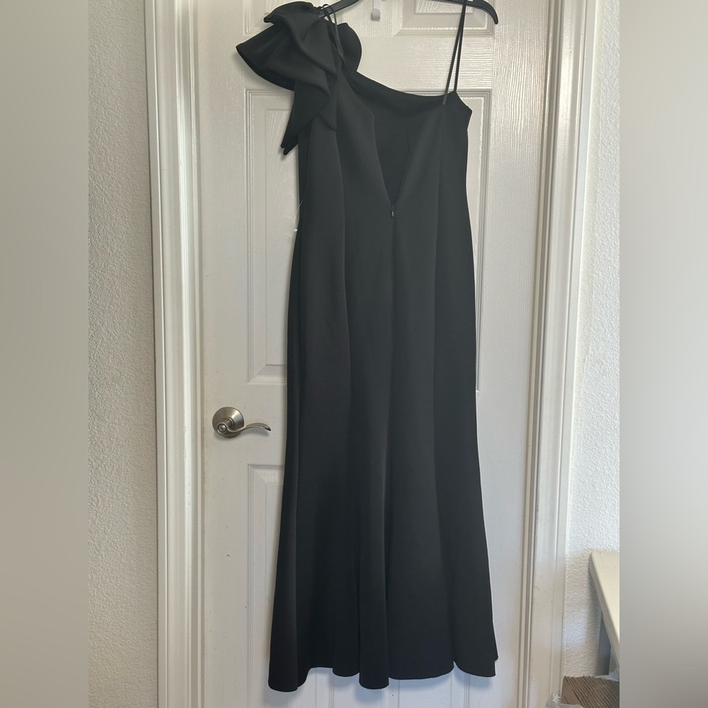Betsy & Adam Black One Shoulder Dress - Picture 6 of 7